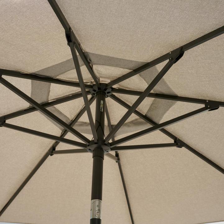 Actual product image Siena Garden Bosco centre pole parasol anthracite/light grey Ø 300 cm (3 m)