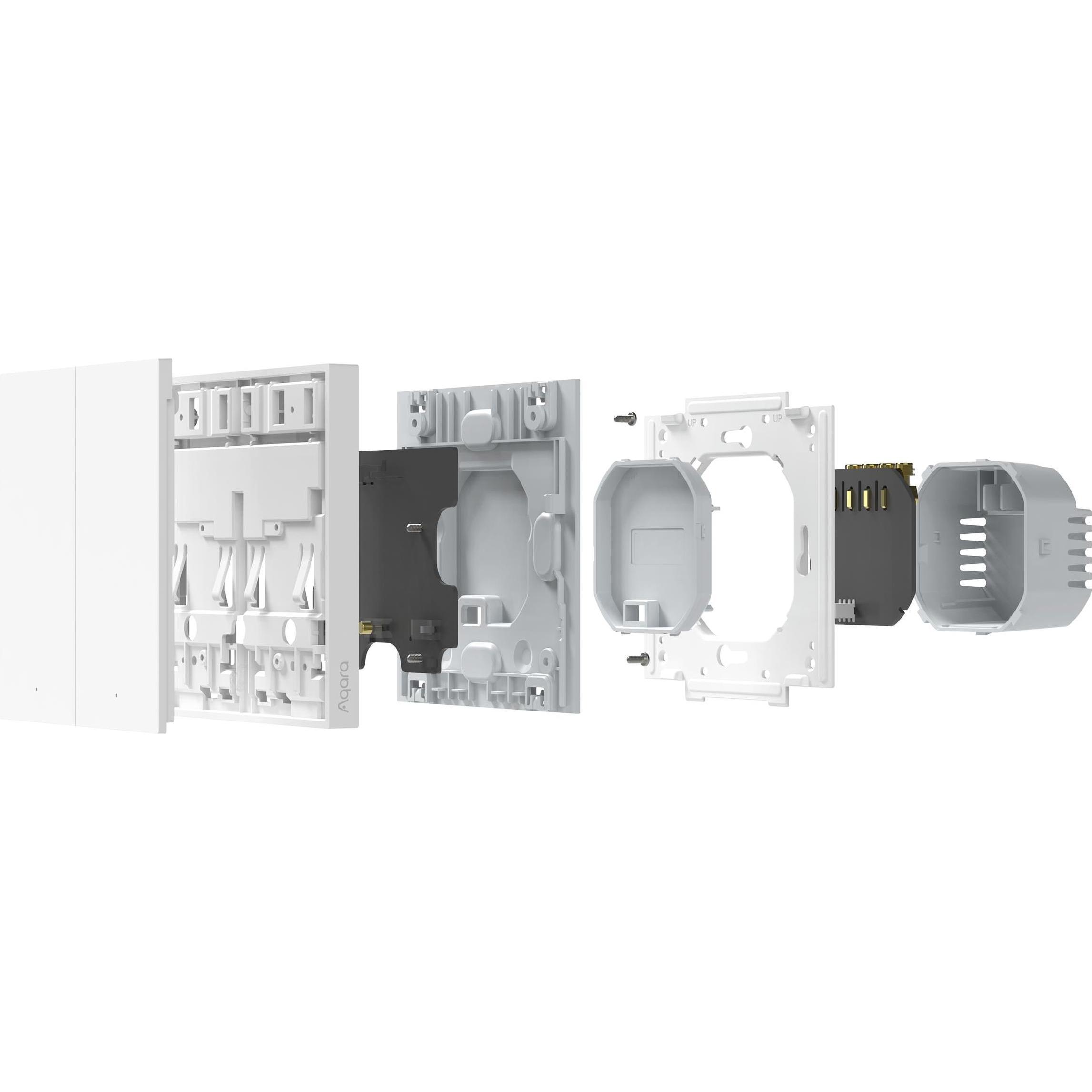Thumbnail - Aqara, Lichtschalter + Storenschalter, Smart Wall Switch H1 Weiss With Neutral, Single Rocker (Zigbee)