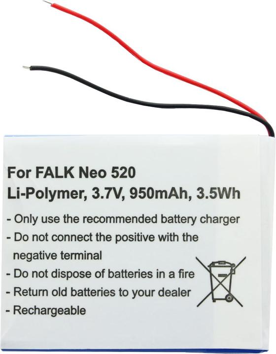 Actual product image AccuCell Battery Falk Neo 520, Neo 520LMU Battery SR404255