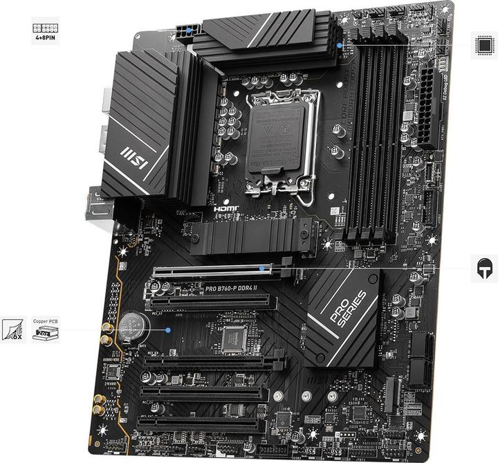 Productafbeelding MSI PRO B760-P II (LGA 1700, Intel B760, ATX)
