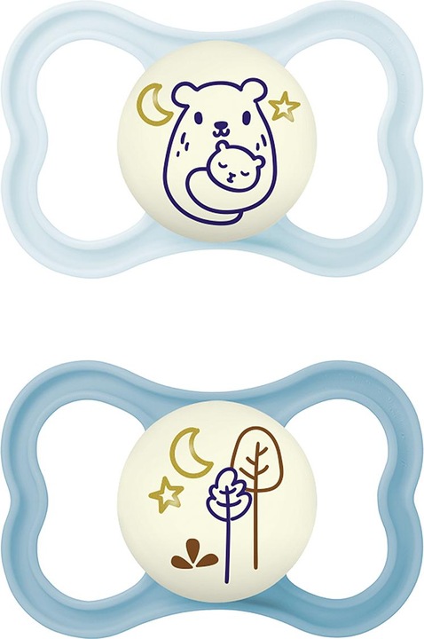 Actual product image MAM AirNight Sili 6-16 blue2St (2 x, from 6 m.)
