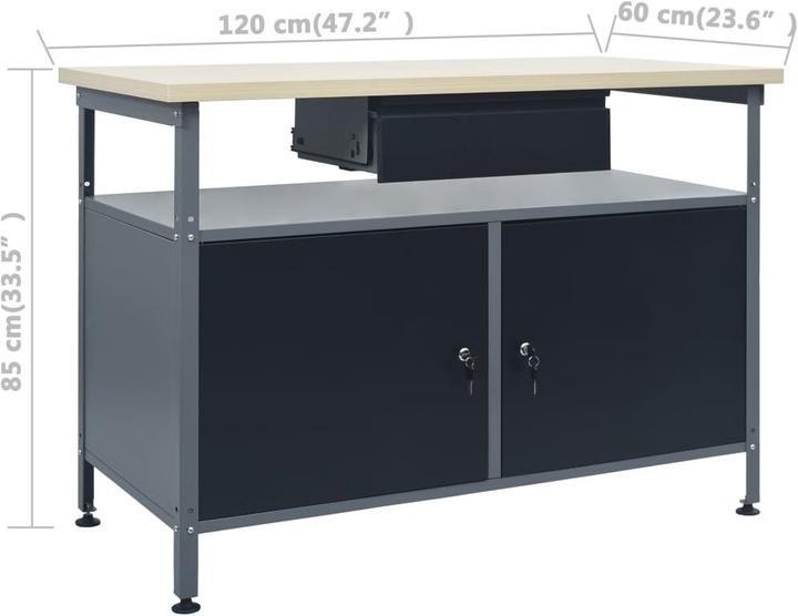 Actual product image vidaXL Werkbank (60 cm, 120 cm)