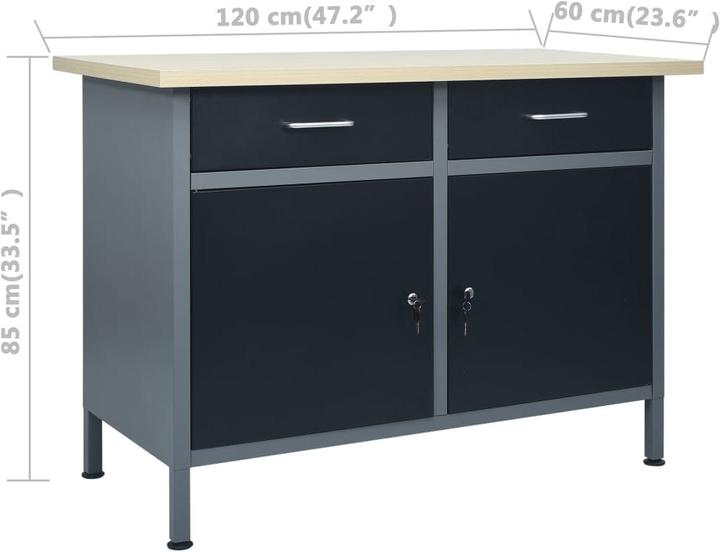 Actual product image vidaXL Werkbank (60 cm, 120 cm)