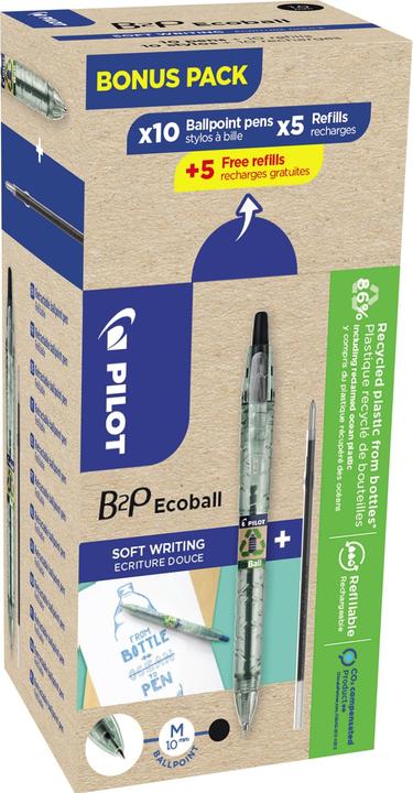 Produktbild Pilot Bottle 2 Pen Ecoball & Minen Bonuspack 10+10 (10x)