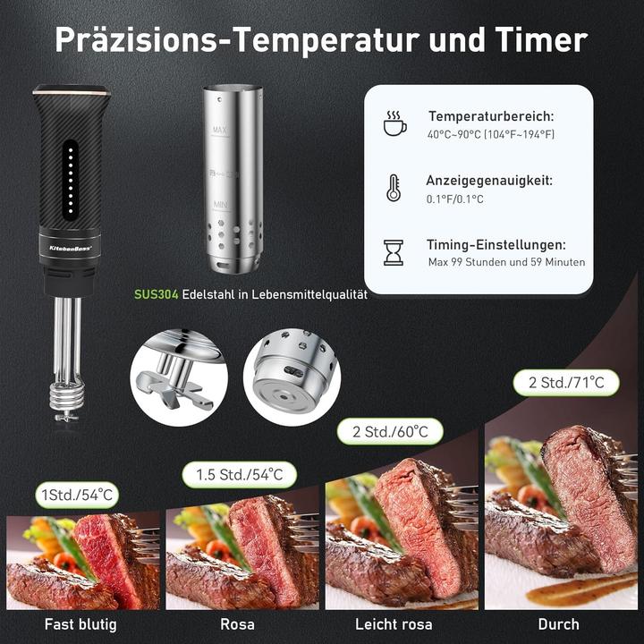 Image du produit KitchenBoss Sous Vide Garer Stick Wi-Fi mit App-Steuerung
