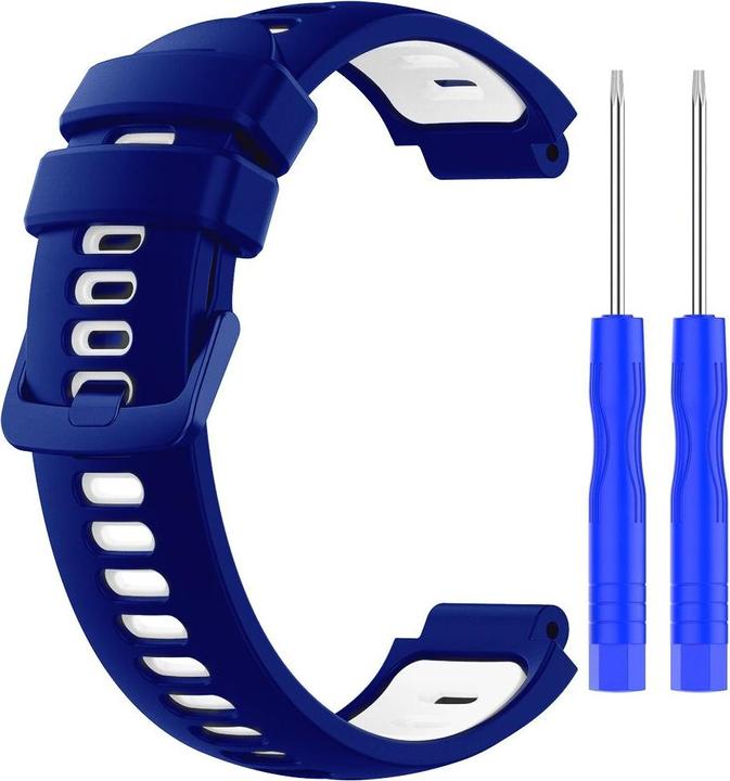 Garmin Braccialetto in silicone per G02 - Blu navy e bianco