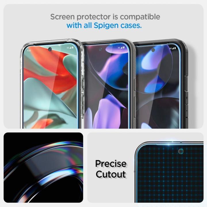 Image du produit Spigen EZ Fit Protecteur d'écran en verre trempé Clear Google Pixel 9/9 Pro 2-Pack (2 pièce(s), Google Pixel 9 Pro, Google Pixel 9)