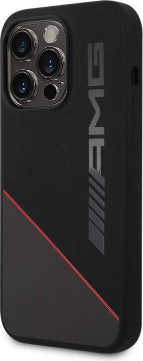 Actual product image Mercedes-Benz AMG Liquid Silicone Two Tone Case for iPhone 14 Pro Max Black (Apple iPhone 14 Pro Max)