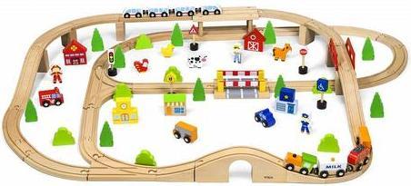 Produktbild Viga Toys Holzeisenbahn-Set