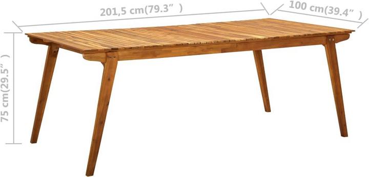 Produktbild vidaXL Gartentisch (100 x 201.50 x 75 cm)