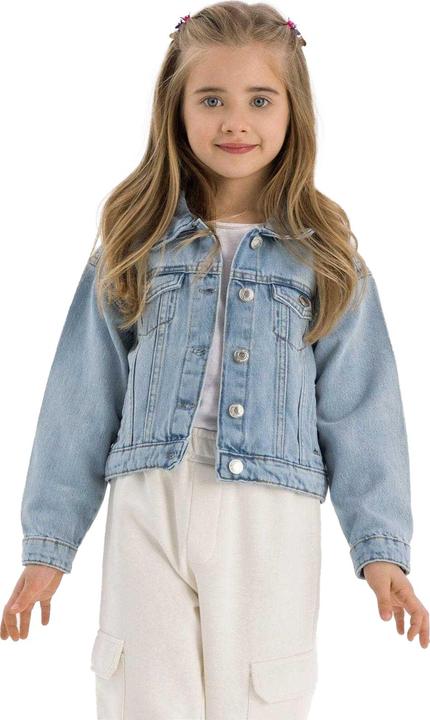 Actual product image Minoti Girls Plain Oversized Denim Jacket (128)