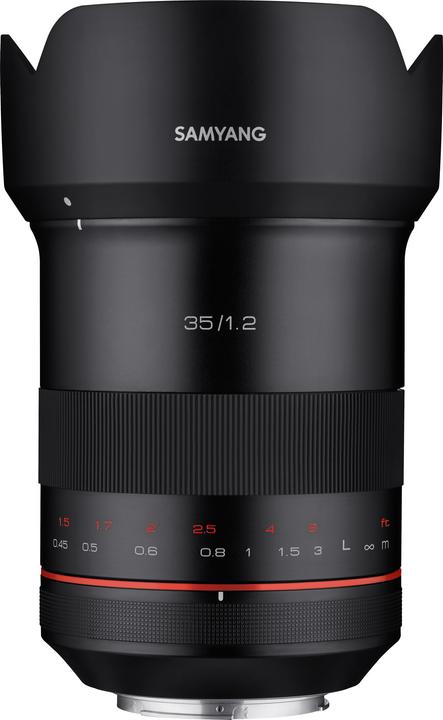Actual product image Samyang XP 35mm F1.2 (Canon EF, APS-C / DX, full size)