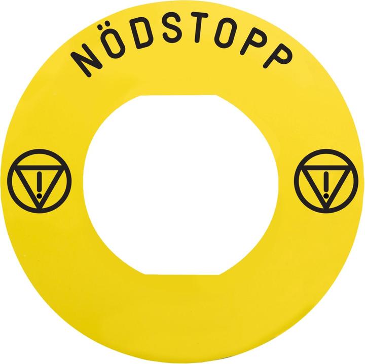 Actual product image Schneider Electric Label Ř60 for emergency stop button, with ZBY9730M