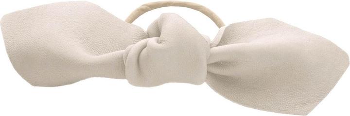 Corinne World - Leather Bow Big Hair Tie Cream (Hair tie)