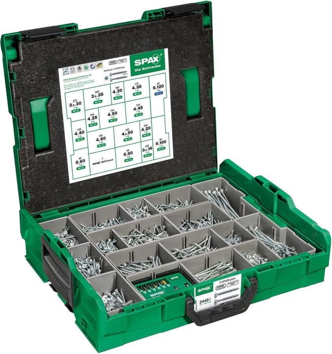 Spax Montagekoffer L-Boxx Kunststoff T-Star Plus Wirox (2445 Schrauben pro Stück)