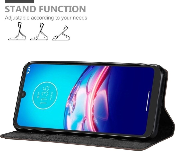 Actual product image Cadorabo Book Invisible Magnet Cover (Motorola Moto E6s)