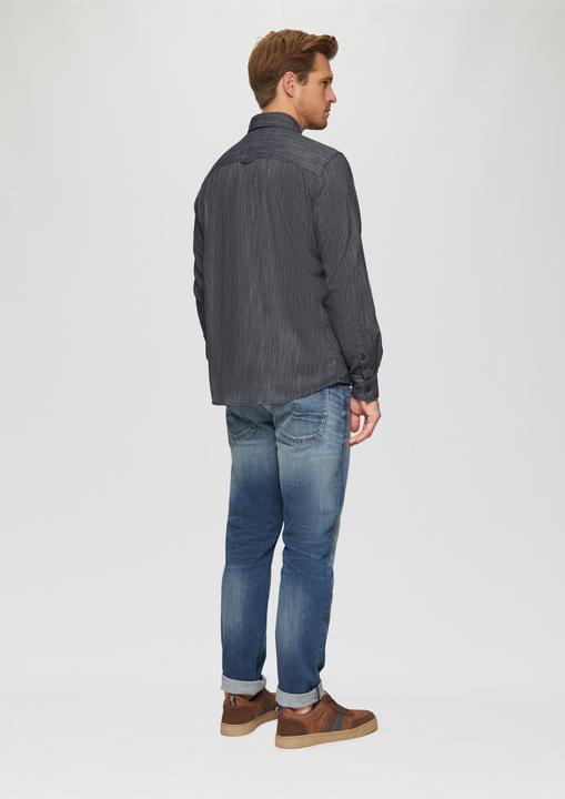 Produktbild S.Oliver Hemd Regular Fit: Strukturiertes Hemd mit Fischgratmuster (L)