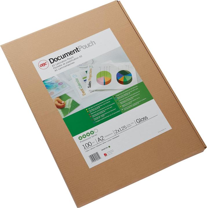 Actual product image GBC DOCUMENT POUCH - hot laminating foil pouches (A2, 100 pcs., 125 µm)