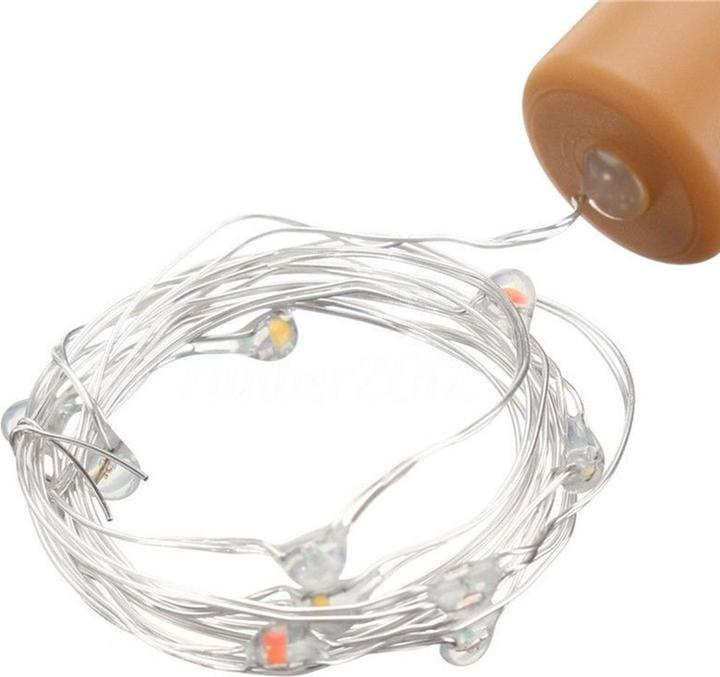 Produktbild Esmée LED Deko Solar Lichterkette Flaschenlicht im Korken Look Warmweiss (2m) (2 m)