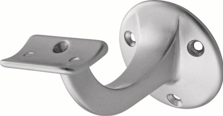 Hermeta Handrail support 3505 aluminium silver anodised Diameter wall plate 56 mm curved support (Aluminium)