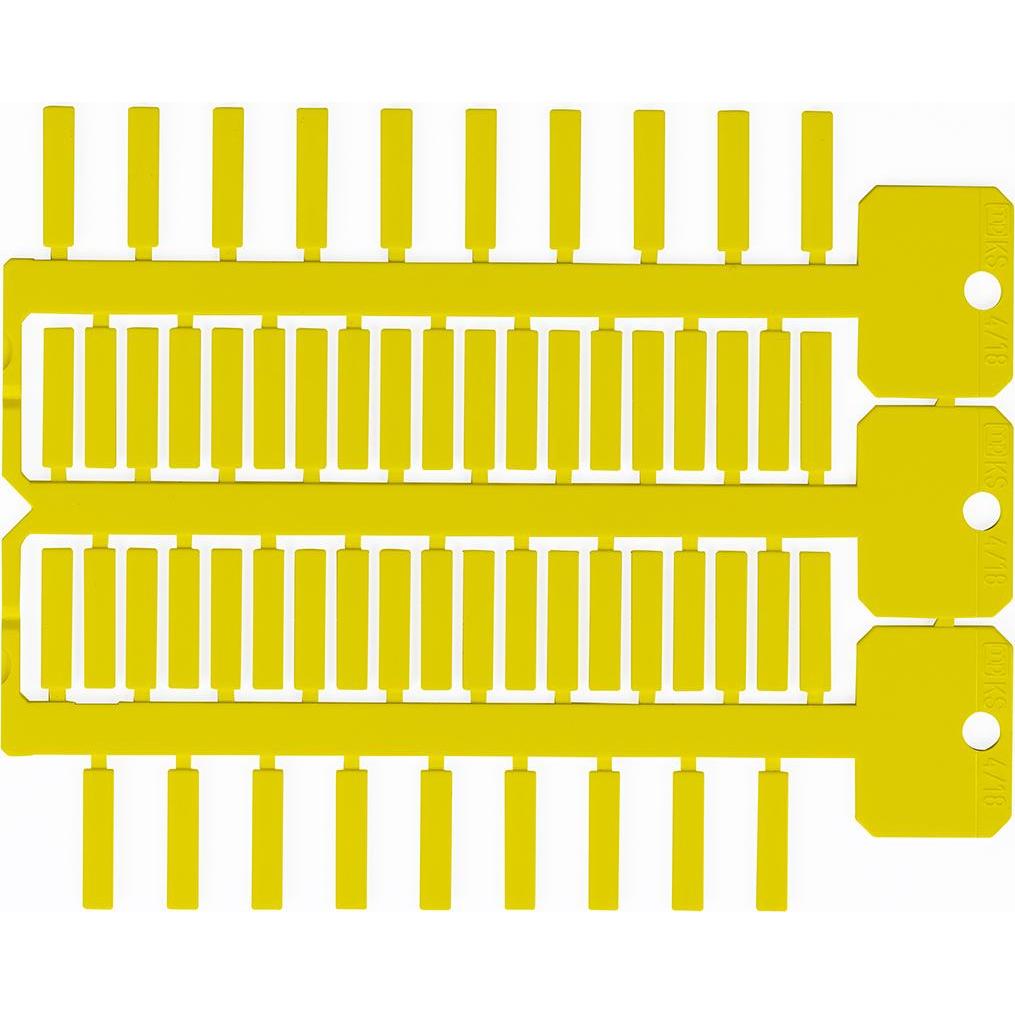 Brady, Accessori per il collegamento dei cavi, TAG -4 18 YELLOW, ACS-Kennzeichnung, gelb, 4 x 18 mm, 3 Reihen (1026 Anhänger)