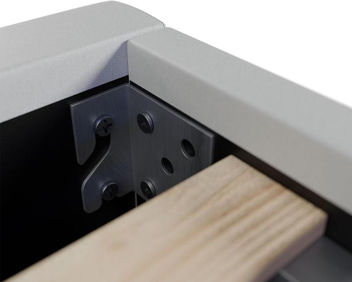 Actual product image Juskys LED upholstered bed Verona with slatted frame (90 x 200 cm)