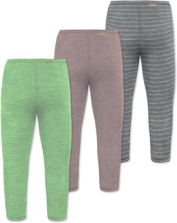 Actual product image Normani 3-pack baby merino pants with feet - 9543 (86)