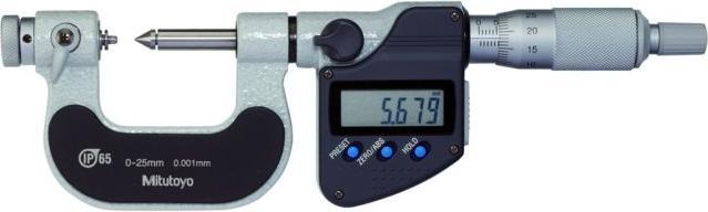 Mitutoyo Micromètre numérique pour mesurer les filetages, plage de mesure : 0-25 mm (2.50 cm)