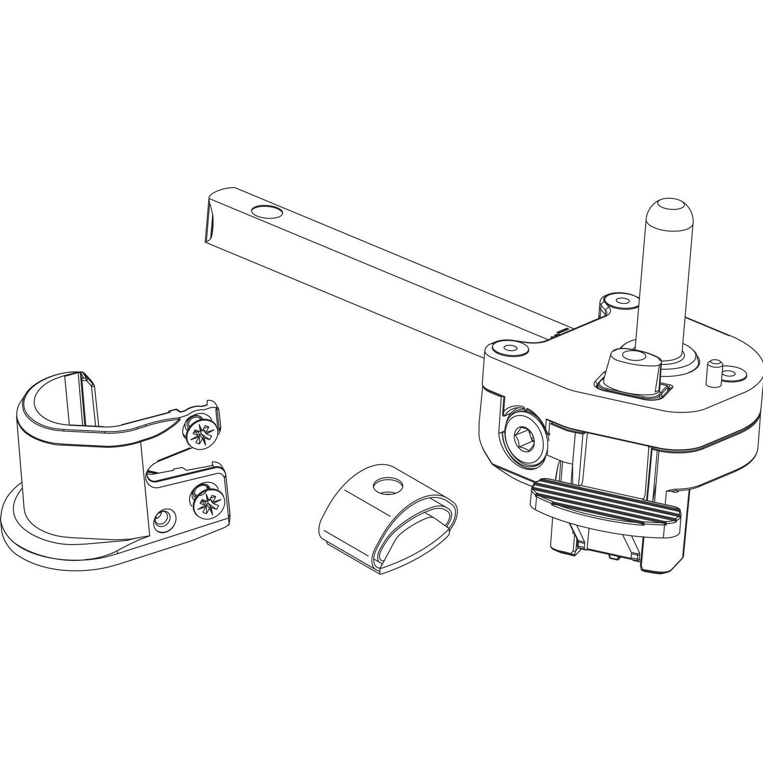 Maco, Möbelausstattung, RUSTICO Ladenrasthalter BLR, gerader Kloben, Gr. L110, rechts, schwarz (1 Stk.)