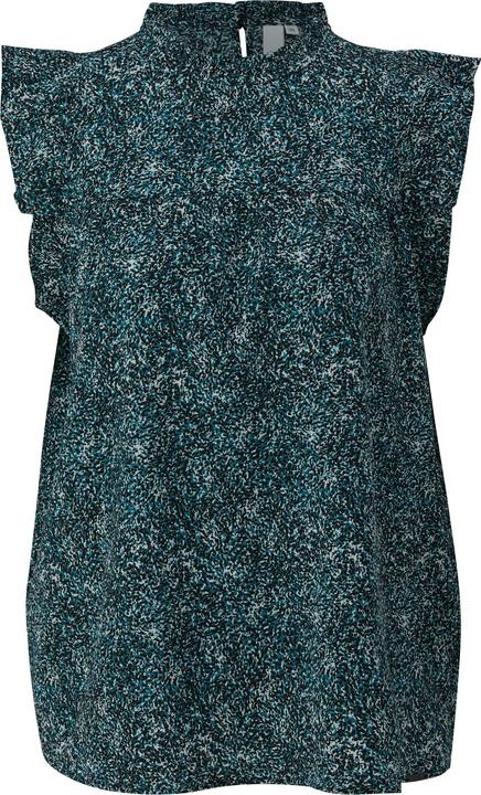S.Oliver Bluse Gemusterte Bluse mit Volant-Ärmeln