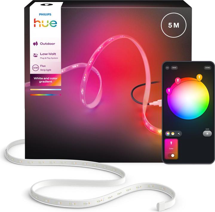 Actual product image Philips Hue Flux Gradient Outdoor Lightstrip (500 cm, Outdoor)