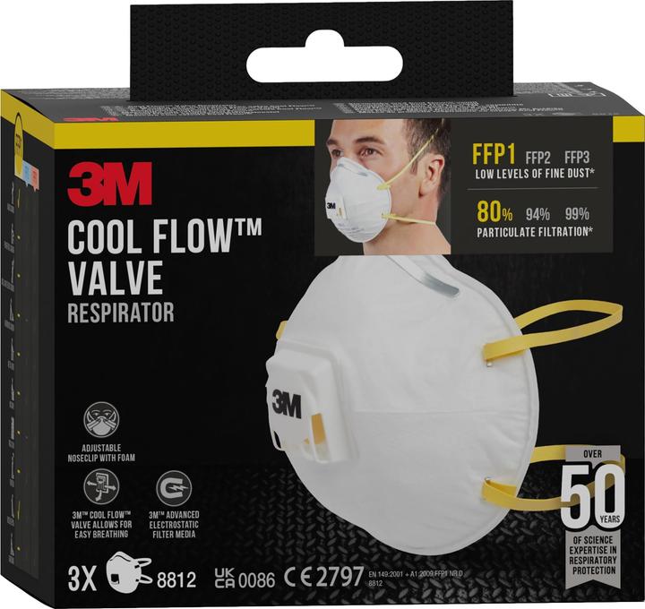 Actual product image 3M Aura Mask with Valve (FFP1, 3 x)
