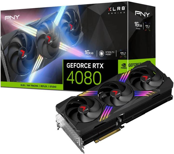 Produktbild PNY GeForce RTX 4080 16GB XLR8 Gaming VERTO EPIC-X RGB Triple Fan (16 GB)