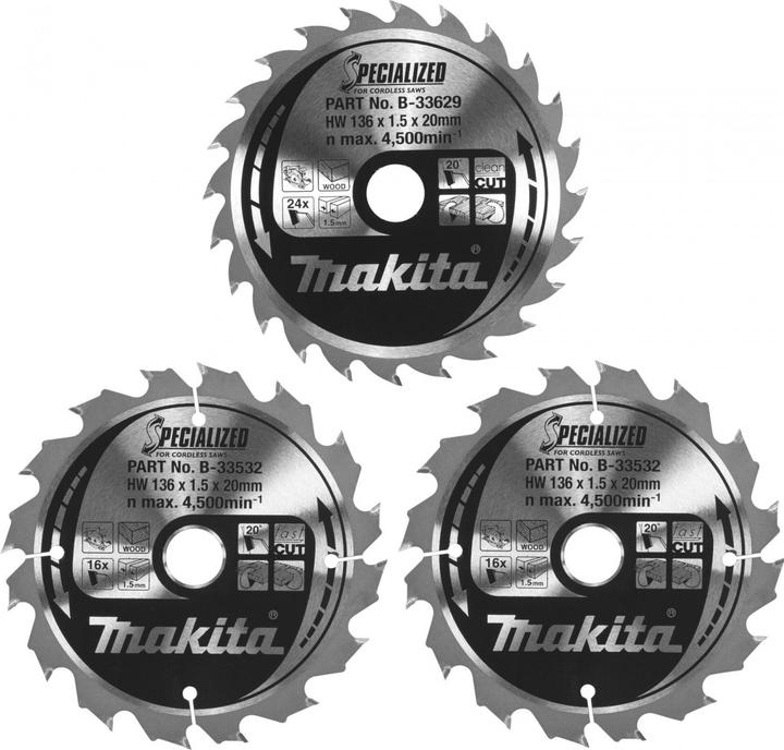 Actual product image Makita Circular saw blade set