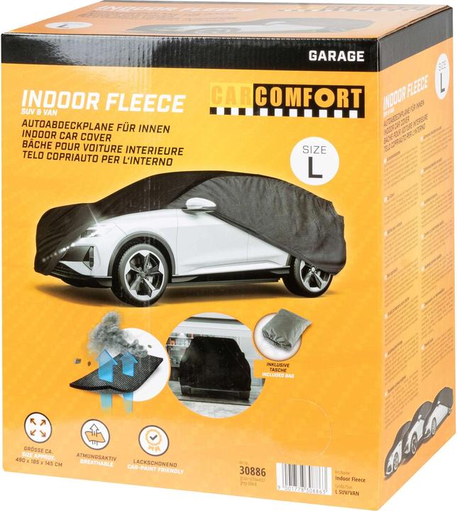 Produktbild CarComfort Autoplane Indoor Fleece, PKW-Abdeckplane SUV Gröe L grau/schwarz