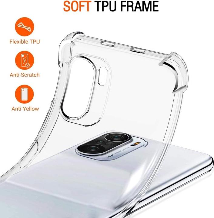 Produktbild Screenguard Xiaomi Poco F3 Hülle Crystal Soft Airbag Bumper (Xiaomi Poco F3)