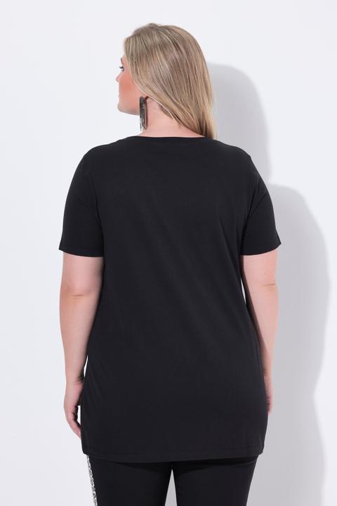 Image du produit Miamoda T-shirt, coupe Comfort Fit, messages avec petits strass scintillants (58)