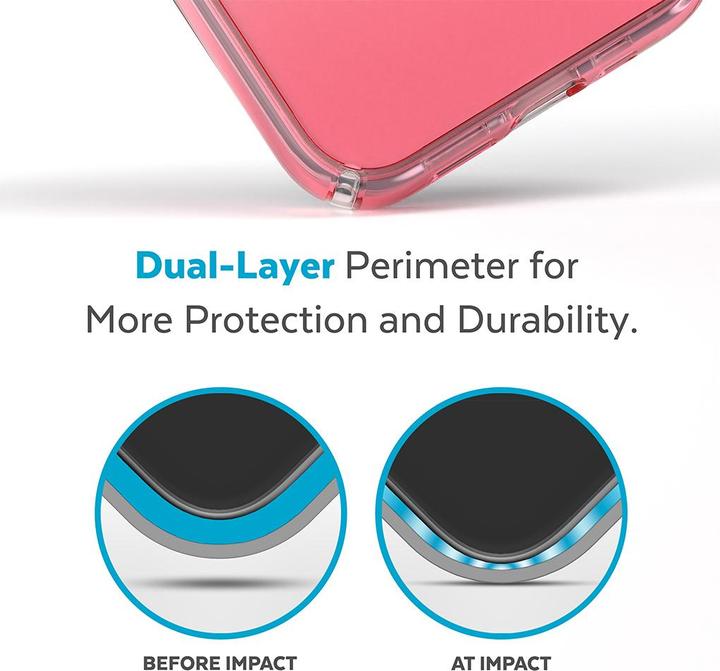 Actual product image speck Presidio Perfect Clear protective case for Apple iPhone 14 Plus (Apple iPhone 14 Plus, Apple iPhone 15 Plus)