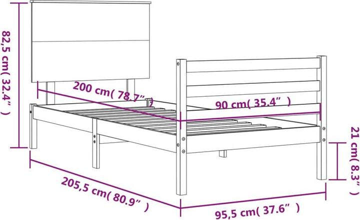 Image du produit vidaXL Bettrahmen (140 x 200 cm)