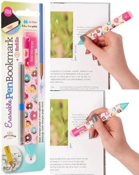 Thinking Gifts Pen Bookmark Set Donuts - Stift und Les