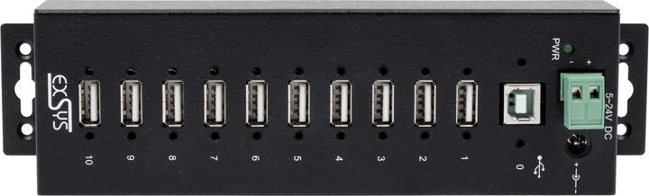 Produktbild Exsys Industrial USB 2.0 Hub 10-Port (USB-B, 10 Ports)