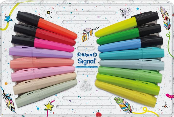 Productafbeelding Pelikan Markeerstift Signaal gekleurd (16 x)
