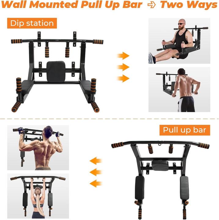 Actual product image Leogreen Pull-up bar for wall mounting up to 200 kg