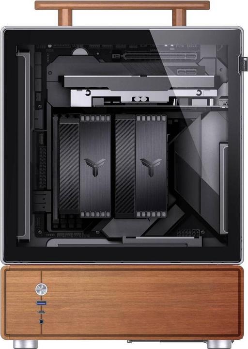 Image du produit Jonsbo T7 PC-Gehäuse, Midi-Tower, mATX, Tempered Glass - silber (ITX, mATX)