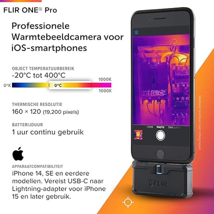 Actual product image Flir One Pro iOS Lightning