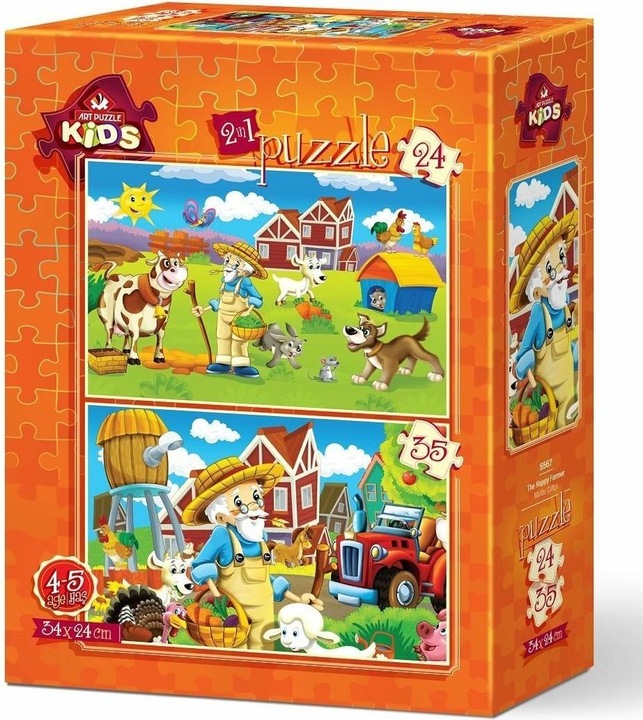 Immagine prodotto Heidi Cheese Line HeiDi Art Puzzle 24+35 pezzi. XL 5567 Fattoria felice (24 pezzi)