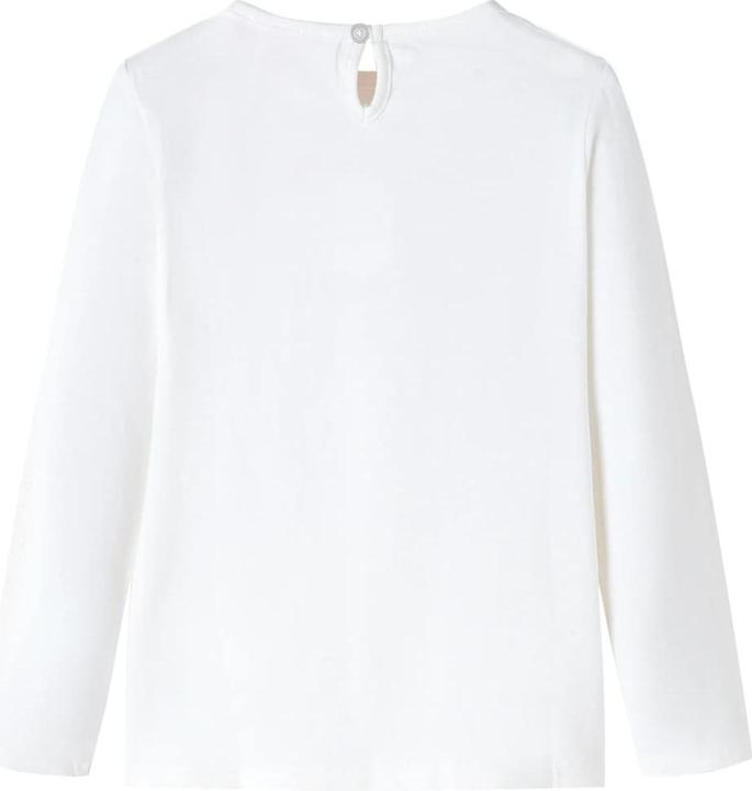 Produktbild vidaXL Kinder-Langarmshirt Ecru 140,Material: 95 % Baumwolle. 5 (140)