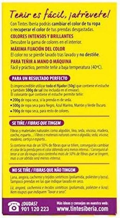 Nährwerte und Zutaten Iberia Farbzubehör