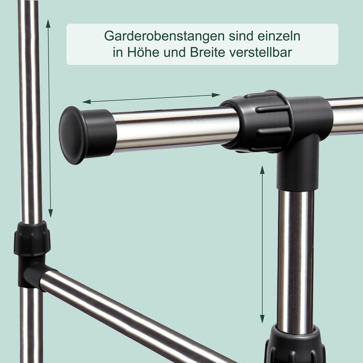 Produktbild Relaxdays Kleiderständer 2 Stangen