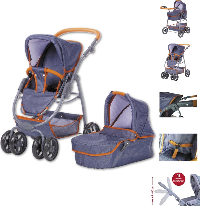 Produktbild Knorrtoys Puppenwagen Coco - dark blue
